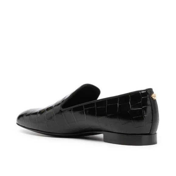 💯 - New Authentic Versace Men Croc Embossed Calfskin Smoking Slipper - Picture 7 of 16
